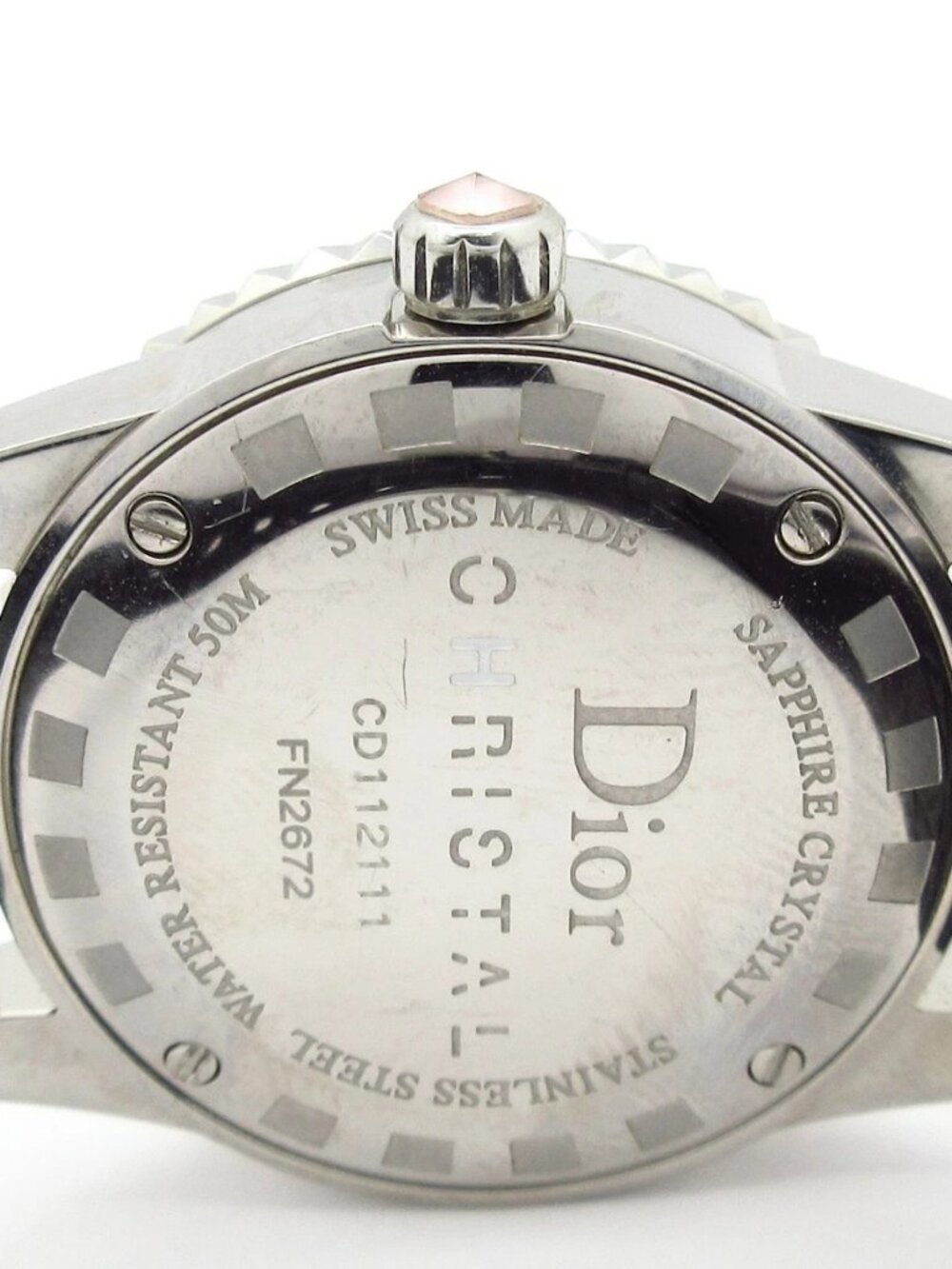 DIOR/ChristianDior Crystal CD112111 F***** Black Women's Wrist Watch - Picture 3 of 12